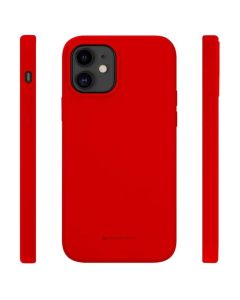 Mercury Silicone Phone Case Cover For iPhone 13 Pro Max - Red