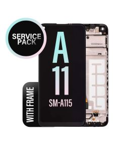 Galaxy A11 LCD Screen Touch Assembly with Frame - Service Pack