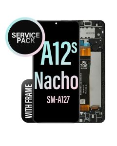 Galaxy A12s/ A12 Nacho LCD Touch Screen Assembly With Frame-Service Pack