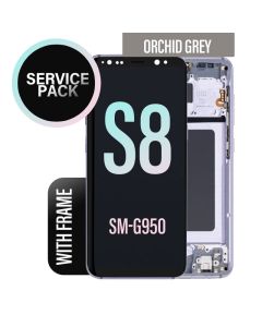 Galaxy S8 LCD Touch Screen Assembly with Frame - Orchid Grey