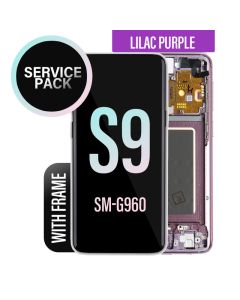 Galaxy S9 LCD Touch Screen Assembly with Frame - Lilac Purple (Service Pack)