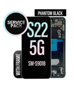 Galaxy S22 5G LCD Touch Screen Assembly with Frame - Phantom Black