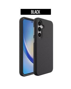 Triangle Armour Case Cover for Galaxy S22 Ultra- Black 