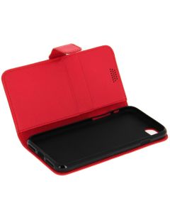 Mercury New Universal Mobile Diary Wallet Leather Case (Large Size) - Red