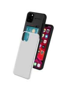 Mercury Sky Slide Bumper Case Cover With Card Slot for iPhone 6 Plus/ 6S Plus - Silver
