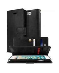 Mercury Mansoor Diary Wallet Leather Flip Case Cover For iPhone XS Max- Black