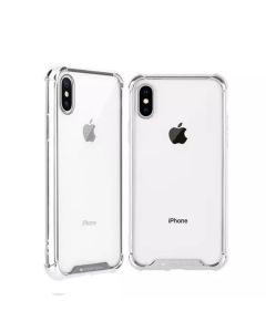 Mercury Transparent Wonder Protective Case Cover With Metal Plating For iPhone XR - Silver