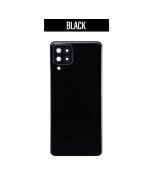 Galaxy A22 4G Back Glass Cover with Camera Lens -Black