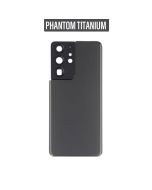 Galaxy S21 Ultra Back Glass Cover With Camera Lens - Phantom Titanium