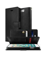 Mercury Mansoor Diary Wallet Leather Flip Case Cover For iPhone 7/iPhone 8 - Black