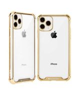 Mercury Transparent Wonder Protective Case Cover With Metal Plating For iPhone 11 Pro - Gold