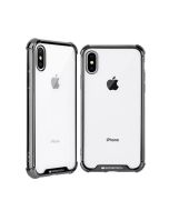 Mercury Transparent Wonder Protective Case Cover With Metal Plating For iPhone X/ XS - Black